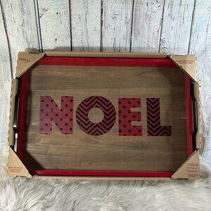 Noel Oversized Holiday Wooden Tray